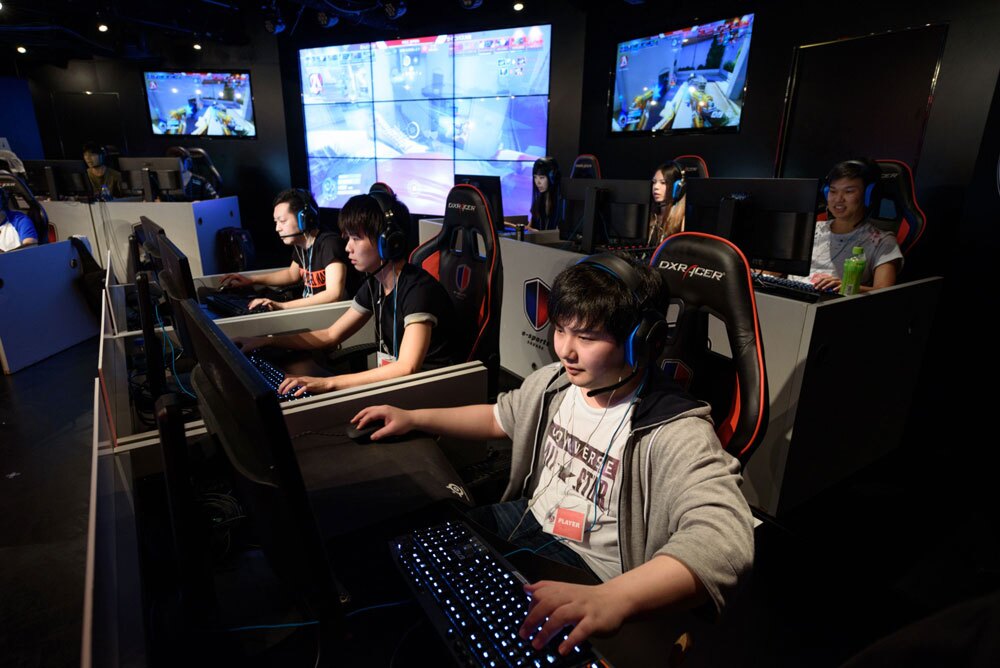 An Overwatch eSports event in Tokyo, Japan. (Akio Kon/Bloomberg)