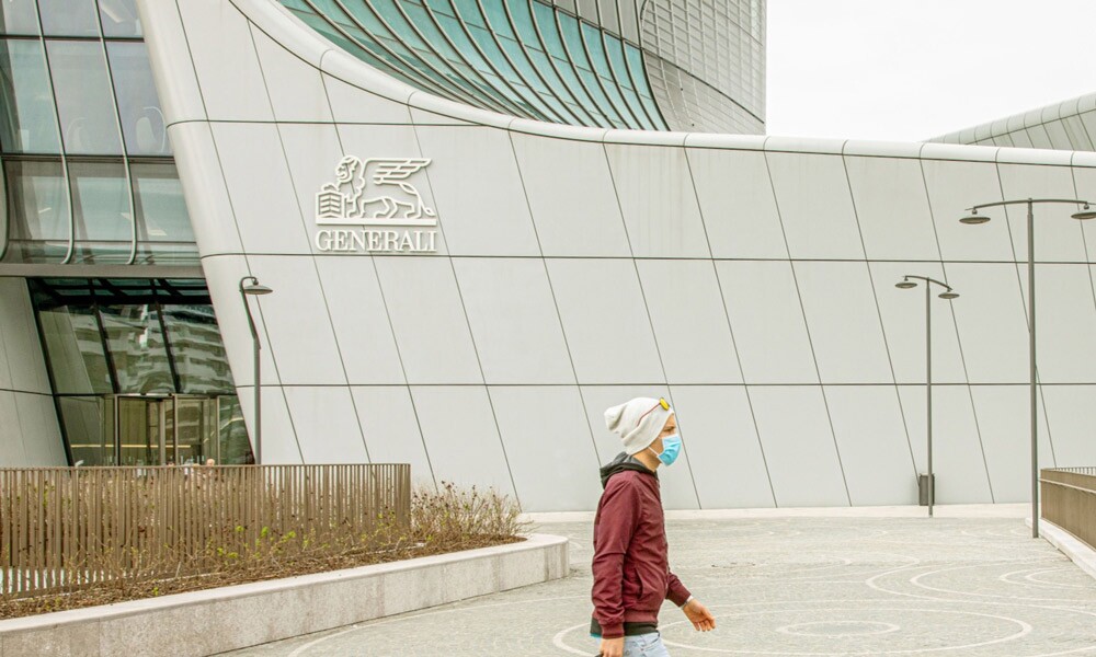 The offices of Assicurazioni Generali SpA in Milan, Italy (Alberto Bernasconi/Bloomberg)