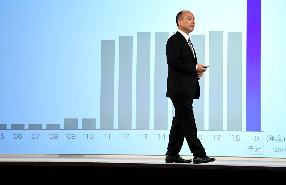 Masayoshi Son, chairman and chief executive officer of SoftBank Group. (Akio Kon/Bloomberg)