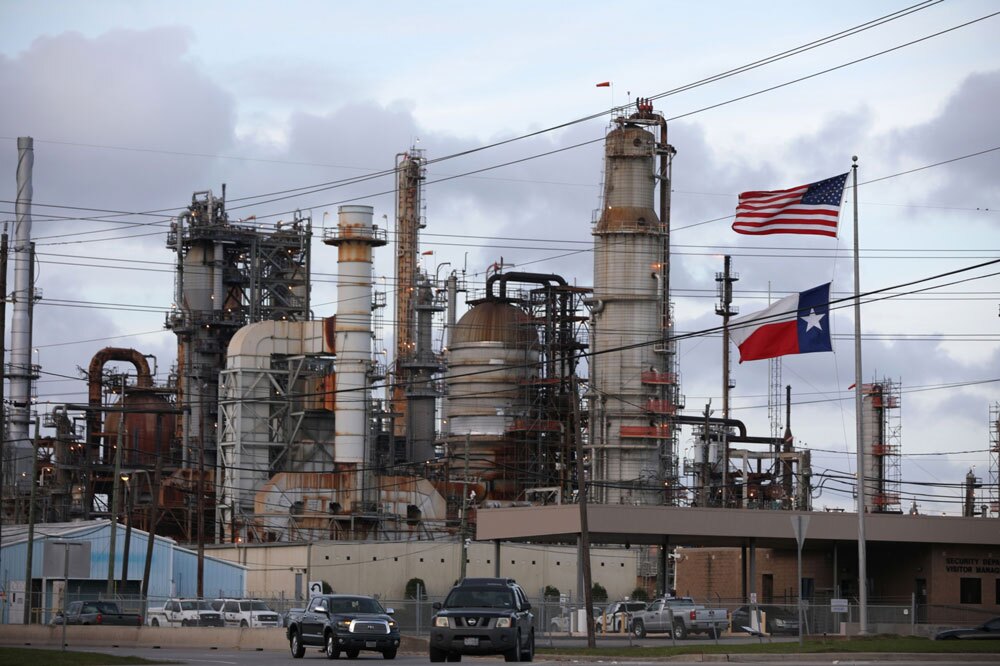 An oil refinery in Pasadena, Texas, U.S. (Sharon Steinmann/Bloomberg)