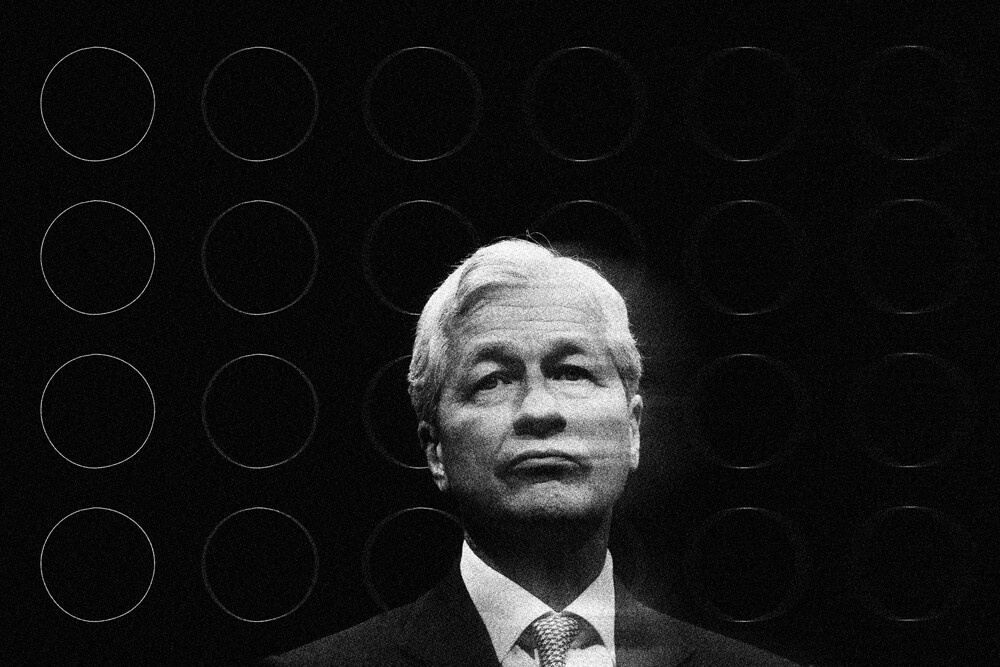 Jamie Dimon (Illustration by II; Andrew Harrer/Bloomberg)