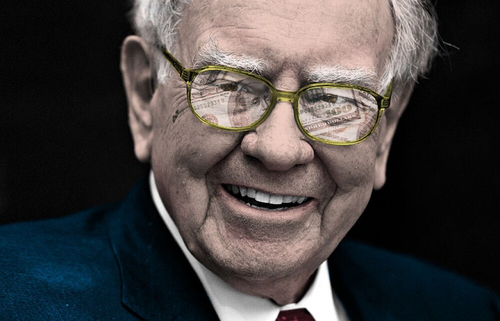 Warren Buffett, chairman and chief executive officer of Berkshire Hathaway Inc. (Photo Illustration by Alex Agius for Institutional Investor, photo credit: Daniel Acker/Bloomberg).