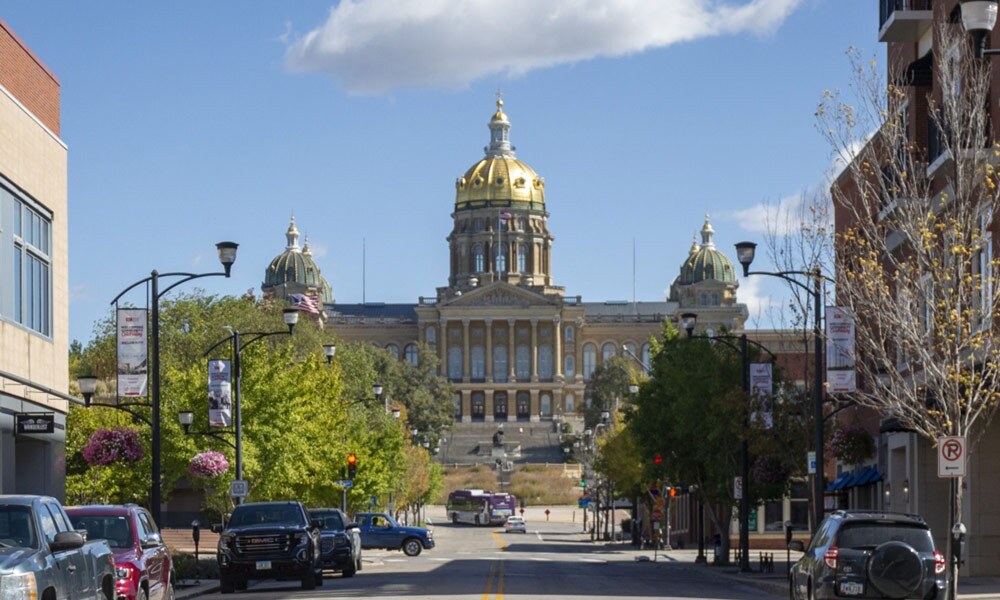 Iowa Capitol in Des Moines IA (Rachel Mummey/Bloomberg)